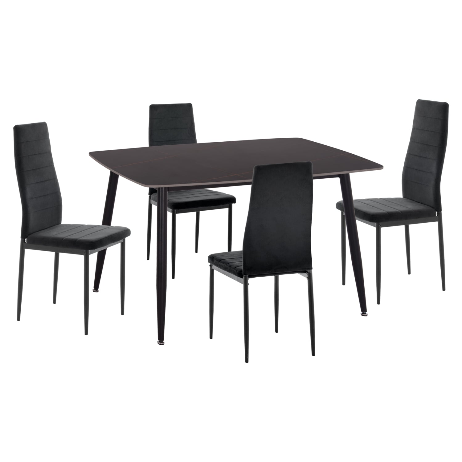 ΣΕΤ ΤΡΑΠΕΖΑΡΙΑΣ 5ΤΜΧ RAVEN HM21224.02 ΚΕΡΑΜΙΚΟ TOP ΜΑΥΡΟ ΜΑΡΜΑΡΟ--ΒΕΛΟΥΔΟ ΜΑΥΡΟ - Pakobazaar