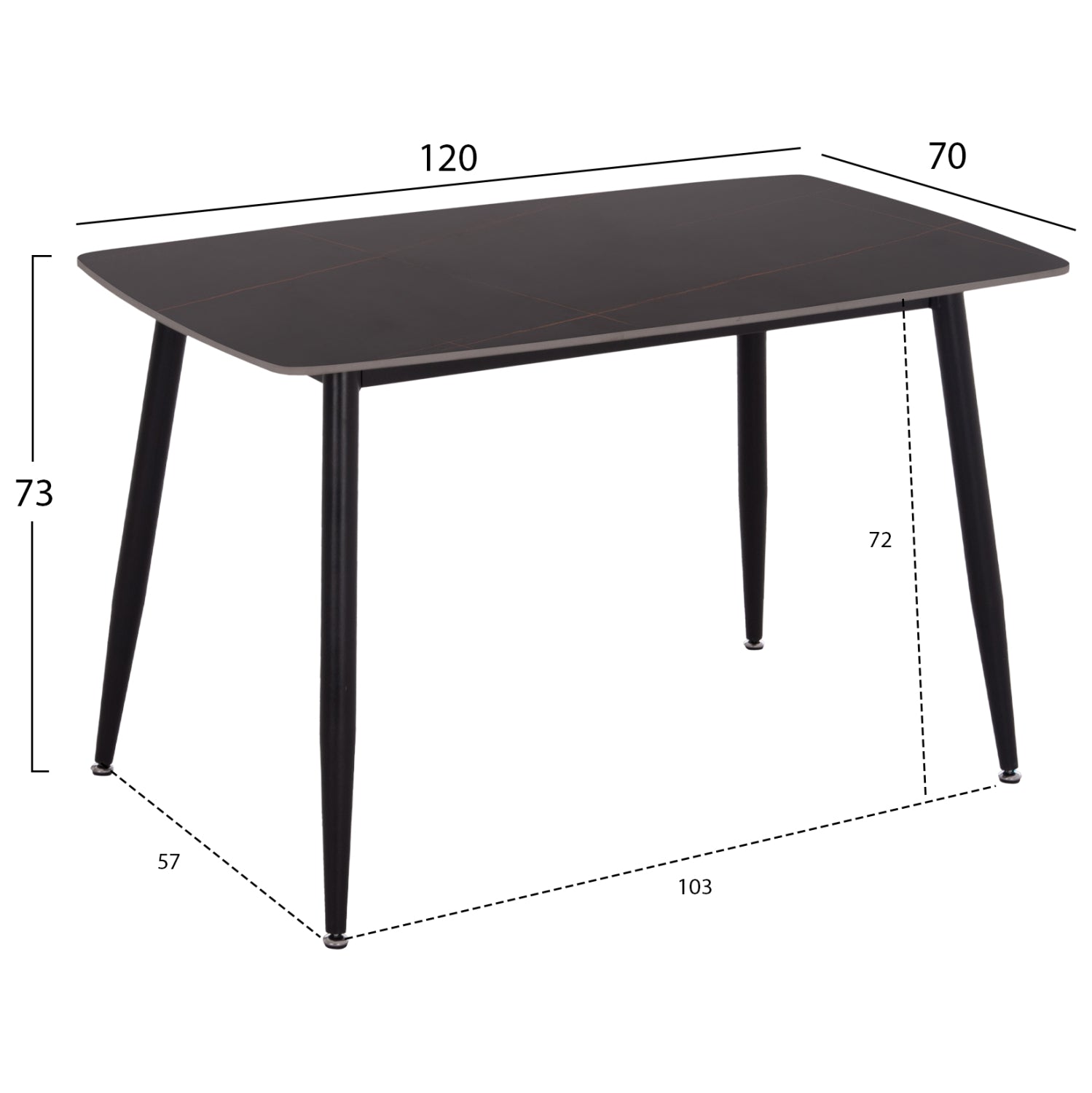 ΣΕΤ ΤΡΑΠΕΖΑΡΙΑΣ 5ΤΜΧ RAVEN HM21264.02 ΚΕΡΑΜΙΚΟ TOP ΜΑΥΡΟ ΜΑΡΜΑΡΟ--ΒΕΛΟΥΔΟ ΣΑΠΙΟ ΜΗΛΟ - Pakobazaar