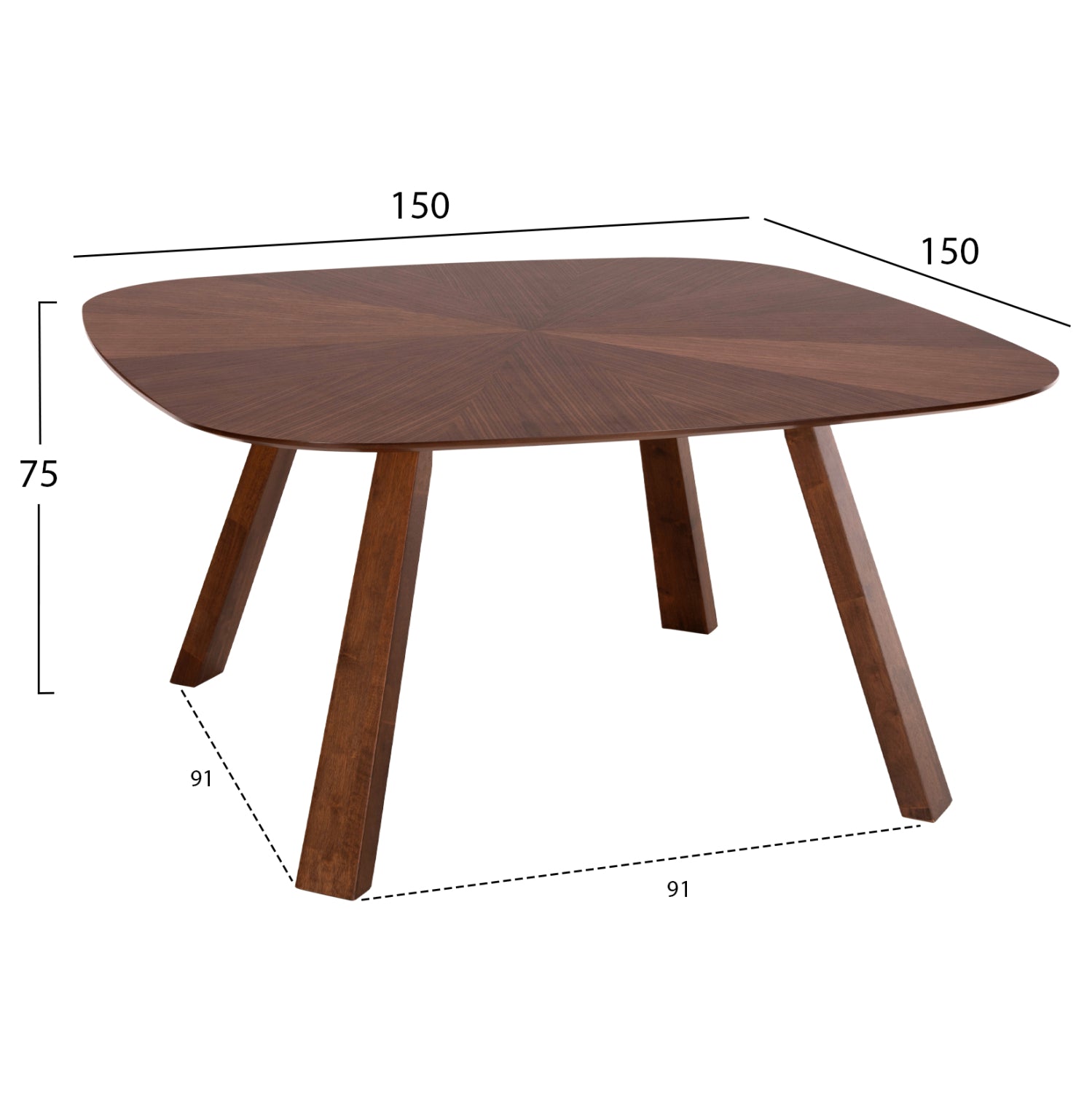 ΣΕΤ ΤΡΑΠΕΖΑΡΙΑΣ 5ΤΜΧ NEKKER HM21340.01 ΤΡΑΠΕΖΙ ΑΠΟ MDF--ΚΑΡΕΚΛΕΣ ΑΠΟ RUBBERWOOD - Pakobazaar