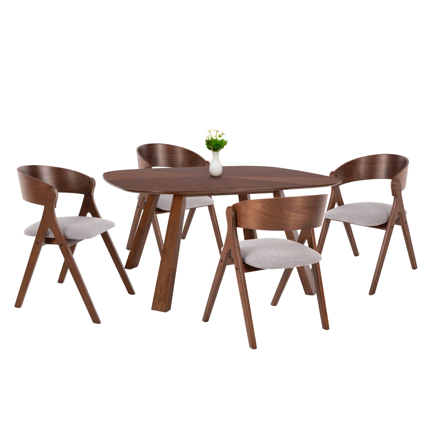 ΣΕΤ ΤΡΑΠΕΖΑΡΙΑΣ 5ΤΜΧ NEKKER HM21340.01 ΤΡΑΠΕΖΙ ΑΠΟ MDF--ΚΑΡΕΚΛΕΣ ΑΠΟ RUBBERWOOD - Pakobazaar