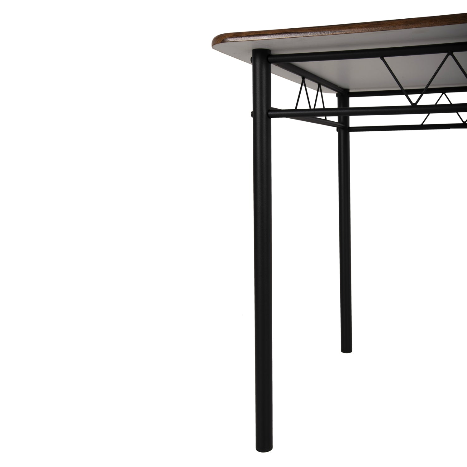 ΣΕΤ ΤΡΑΠΕΖΑΡΙΑΣ 5ΤΜΧ PEARY HM9416.11 ΜΕΤΑΛΛΟ ΜΑΥΡΟ-MDF ΚΑΡΥΔΙ 110x60x74Yεκ. - Pakobazaar