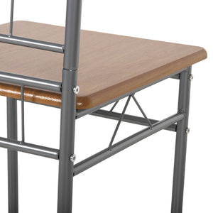 ΣΕΤ ΤΡΑΠΕΖΑΡΙΑΣ 5ΤΜΧ PEARY HM9416.12 ΜΕΤΑΛΛΟ ΑΣΗΜΙ-MDF ΣΟΝΑΜΑ 110x60x74Yεκ. - Pakobazaar