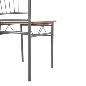 ΣΕΤ ΤΡΑΠΕΖΑΡΙΑΣ 5ΤΜΧ PEARY HM9416.12 ΜΕΤΑΛΛΟ ΑΣΗΜΙ-MDF ΣΟΝΑΜΑ 110x60x74Yεκ. - Pakobazaar