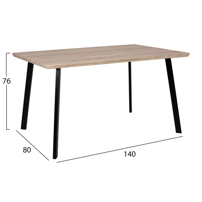 ΣΕΤ ΤΡΑΠΕΖΑΡΙΑΣ 5ΤΜΧ HM10347 ΤΡΑΠΕΖΙ 140x80x76 cm & 4 ΚΑΡΕΚΛΕΣ VEGAS - Pakobazaar