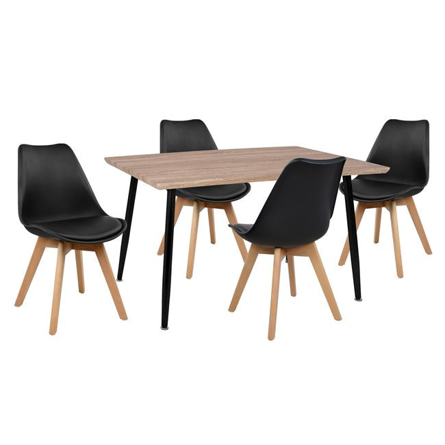 ΣΕΤ ΤΡΑΠΕΖΑΡΙΑΣ 5ΤΜΧ HM10350.01 ΤΡΑΠΕΖΙ 120x70x76,5 cm & ΚΑΡΕΚΛΕΣ VEGAS - Pakobazaar