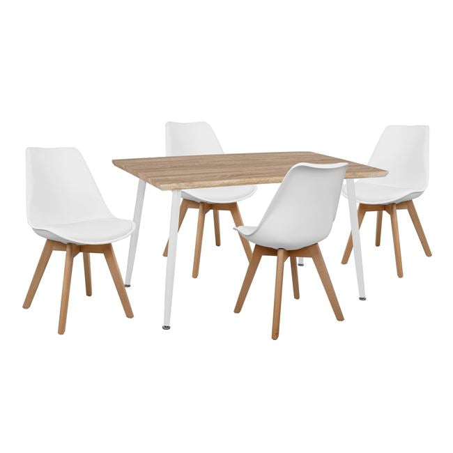 ΣΕΤ ΤΡΑΠΕΖΑΡΙΑΣ 5ΤΜΧ HM10350.02 ΤΡΑΠΕΖΙ 120x70x76,5 cm & ΚΑΡΕΚΛΕΣ VEGAS - Pakobazaar