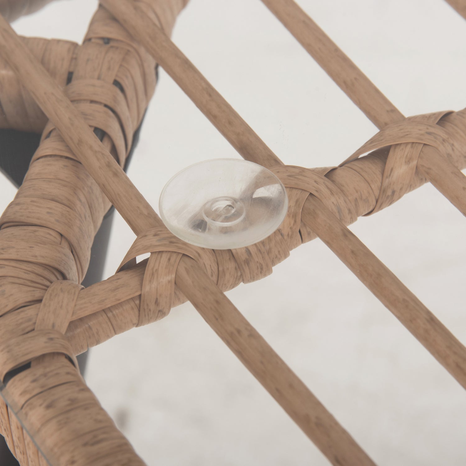 ΣΕΤ ΤΡΑΠΕΖΑΡΙΑΣ 7ΤΜΧ ALLEGRA HM10495 WICKER ΜΠΕΖ-ΜΕΤΑΛΛΟ ΜΑΥΡΟ - Pakobazaar