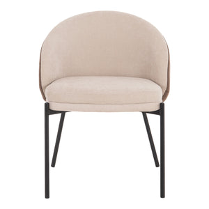 ΣΕΤ ΤΡΑΠΕΖΑΡΙΑΣ 7ΤΜΧ ASTORIA HM10933.02 MDF TOP--ΥΦΑΣΜΑ ΜΠΕΖ/ΚΑΦΕ & ΜΕΤΑΛΛΟ ΜΑΥΡΟ - Pakobazaar