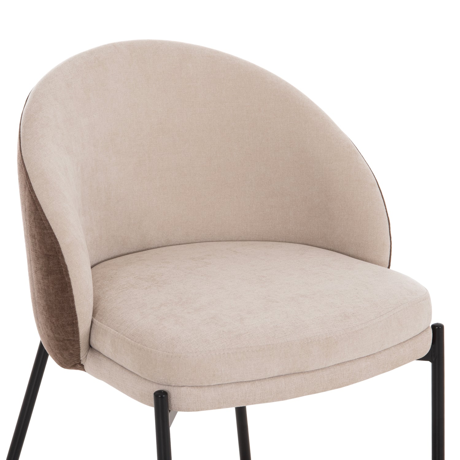 ΣΕΤ ΤΡΑΠΕΖΑΡΙΑΣ 7ΤΜΧ ASTORIA HM10933.02 MDF TOP--ΥΦΑΣΜΑ ΜΠΕΖ/ΚΑΦΕ & ΜΕΤΑΛΛΟ ΜΑΥΡΟ