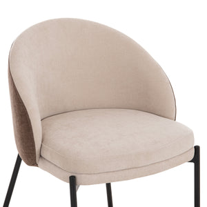 ΣΕΤ ΤΡΑΠΕΖΑΡΙΑΣ 7ΤΜΧ ASTORIA HM10933.02 MDF TOP--ΥΦΑΣΜΑ ΜΠΕΖ/ΚΑΦΕ & ΜΕΤΑΛΛΟ ΜΑΥΡΟ - Pakobazaar