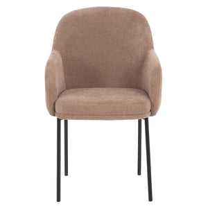 ΣΕΤ ΤΡΑΠΕΖΑΡΙΑΣ 7ΤΜΧ MANIDO HM10949.03 MDF TOP--ΥΦΑΣΜΑ TAUPE & ΜΕΤΑΛΛΟ ΜΑΥΡΟ - Pakobazaar