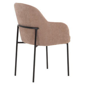 ΣΕΤ ΤΡΑΠΕΖΑΡΙΑΣ 7ΤΜΧ MANIDO HM10949.03 MDF TOP--ΥΦΑΣΜΑ TAUPE & ΜΕΤΑΛΛΟ ΜΑΥΡΟ - Pakobazaar