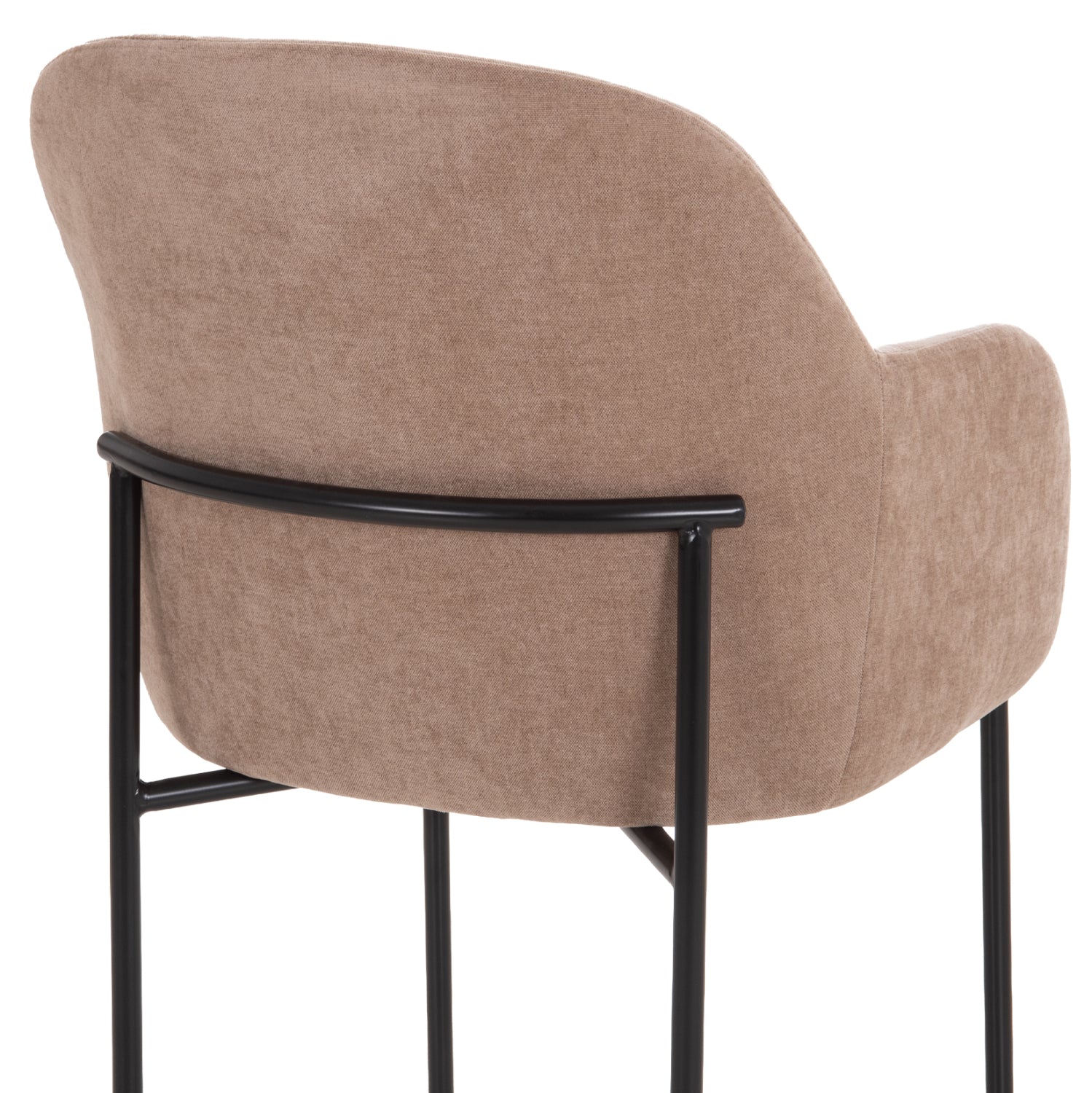 ΣΕΤ ΤΡΑΠΕΖΑΡΙΑΣ 7ΤΜΧ MANIDO HM10949.03 MDF TOP--ΥΦΑΣΜΑ TAUPE & ΜΕΤΑΛΛΟ ΜΑΥΡΟ