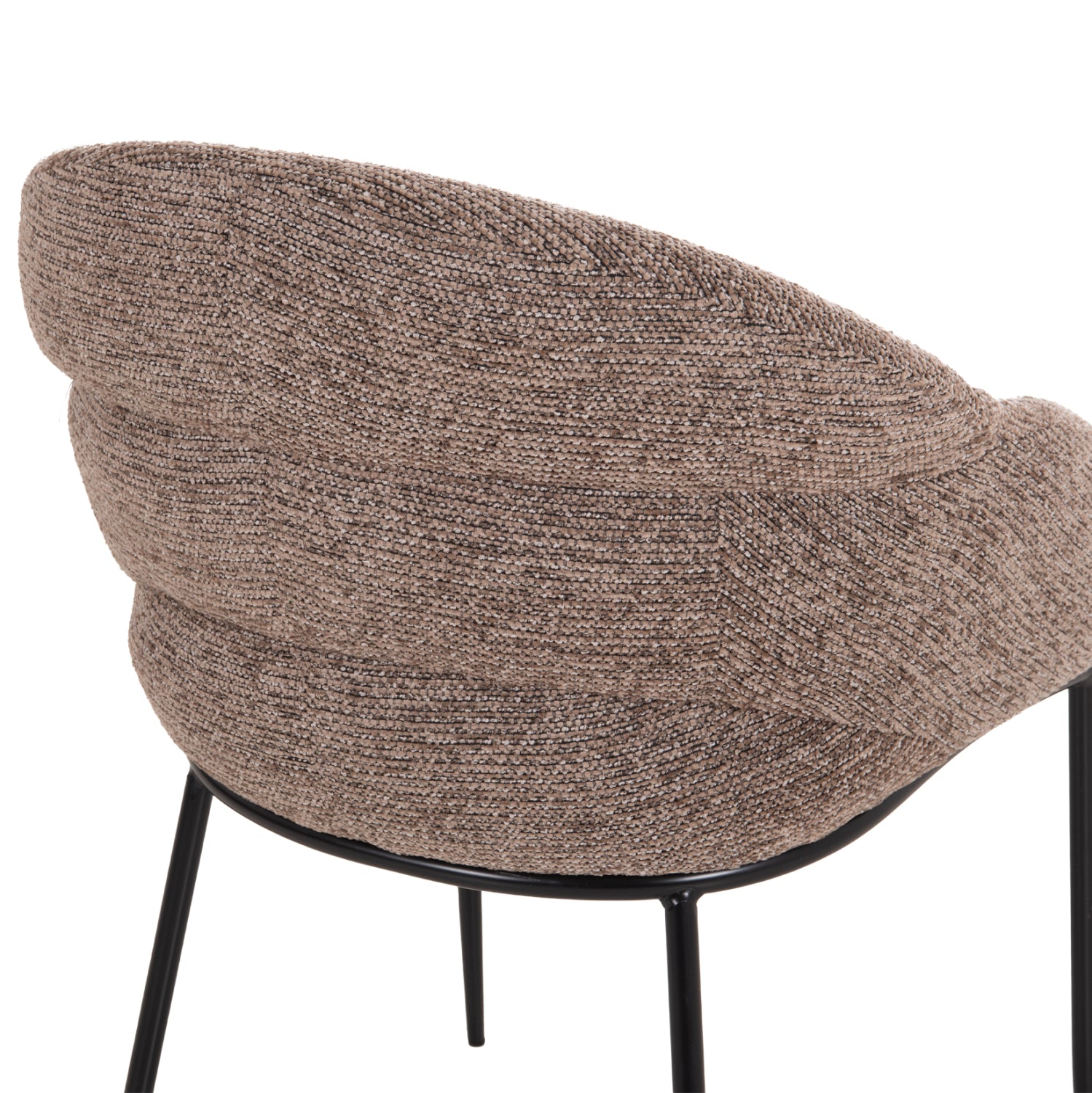 ΣΕΤ ΤΡΑΠΕΖΑΡΙΑΣ 7ΤΜΧ MANDY HM10957.03 MDF TOP--ΥΦΑΣΜΑ TAUPE & ΜΕΤΑΛ.ΠΟΔΙΑ - Pakobazaar