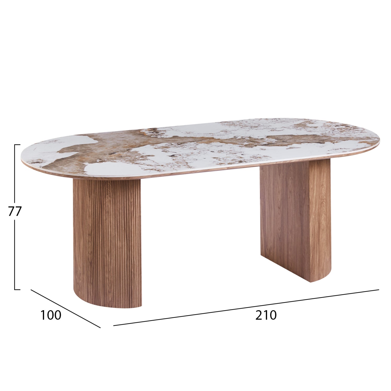 ΣΕΤ ΤΡΑΠΕΖΑΡΙΑΣ 7ΤΜΧ MARBLEX HM11391 ΚΕΡΑΜΙΚΟ TOP PANDORA--ΚΑΡΕΚΛΕΣ ΜΕ ΥΦΑΣΜΑ TAUPE