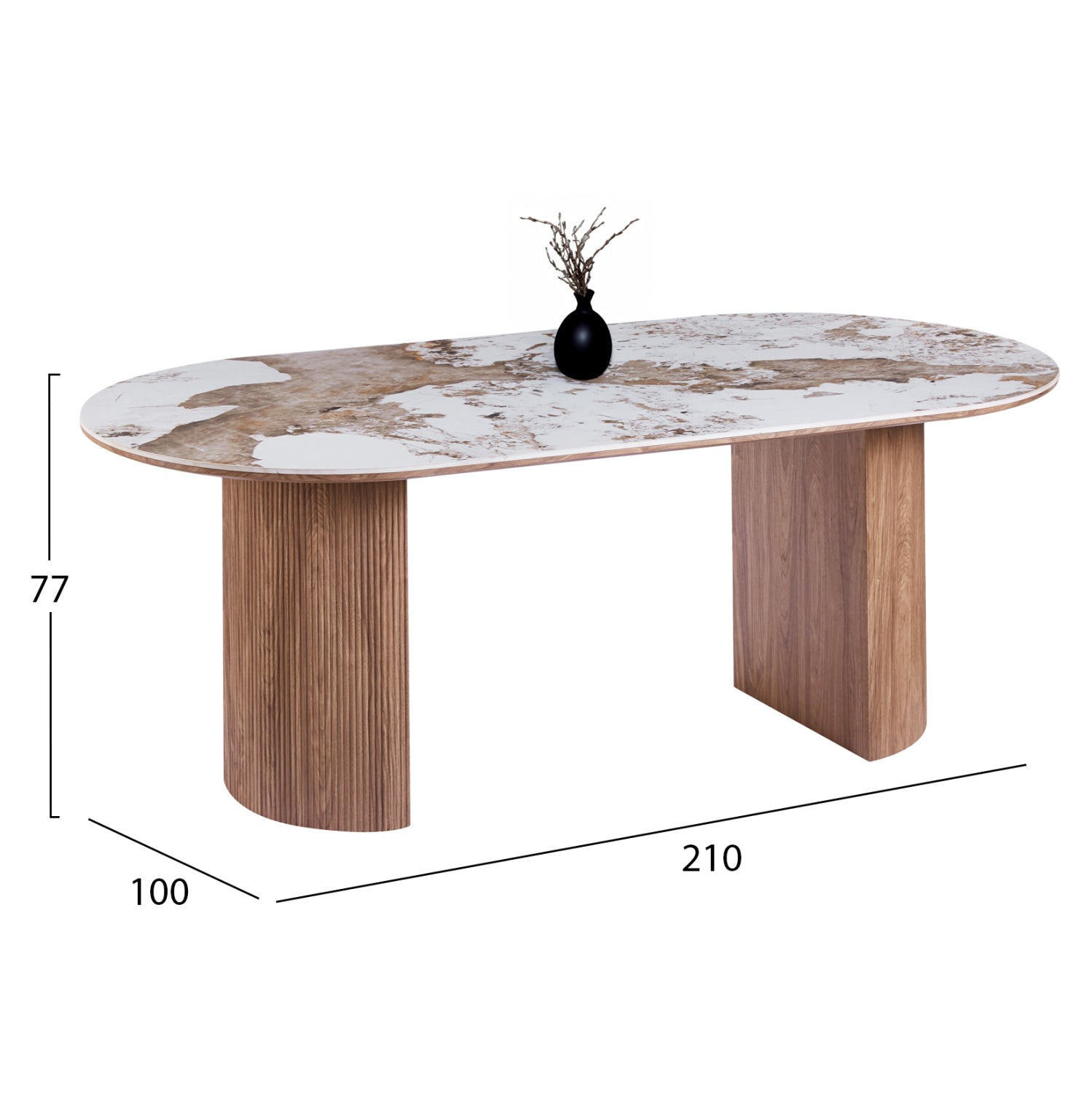 ΣΕΤ ΤΡΑΠΕΖΑΡΙΑΣ 7ΤΜΧ DETTON HM12100.02 ΚΕΡΑΜΙΚΟ TOP PANDORA--ΥΦΑΣΜΑ ΜΠΕΖ/ΚΑΦΕ - Pakobazaar