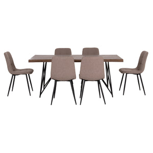 ΣΕΤ ΤΡΑΠΕΖΑΡΙΑΣ 7ΤΜΧ VIGOR HM21355 ΤΡΑΠΕΖΙ 180x90εκ ΜΕ 6 ΚΑΡΕΚΛΕΣ - Pakobazaar