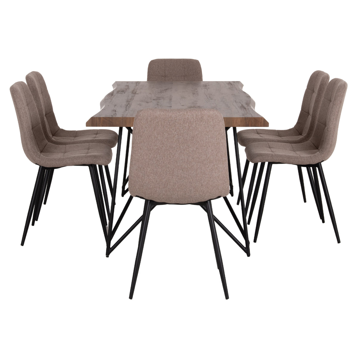 ΣΕΤ ΤΡΑΠΕΖΑΡΙΑΣ 7ΤΜΧ VIGOR HM21355 ΤΡΑΠΕΖΙ 180x90εκ ΜΕ 6 ΚΑΡΕΚΛΕΣ - Pakobazaar