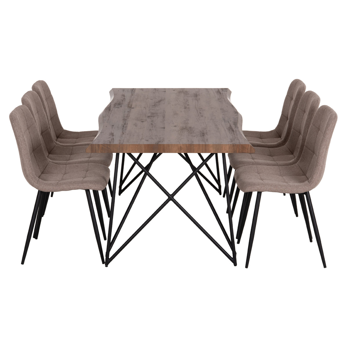 ΣΕΤ ΤΡΑΠΕΖΑΡΙΑΣ 7ΤΜΧ VIGOR HM21355 ΤΡΑΠΕΖΙ 180x90εκ ΜΕ 6 ΚΑΡΕΚΛΕΣ - Pakobazaar