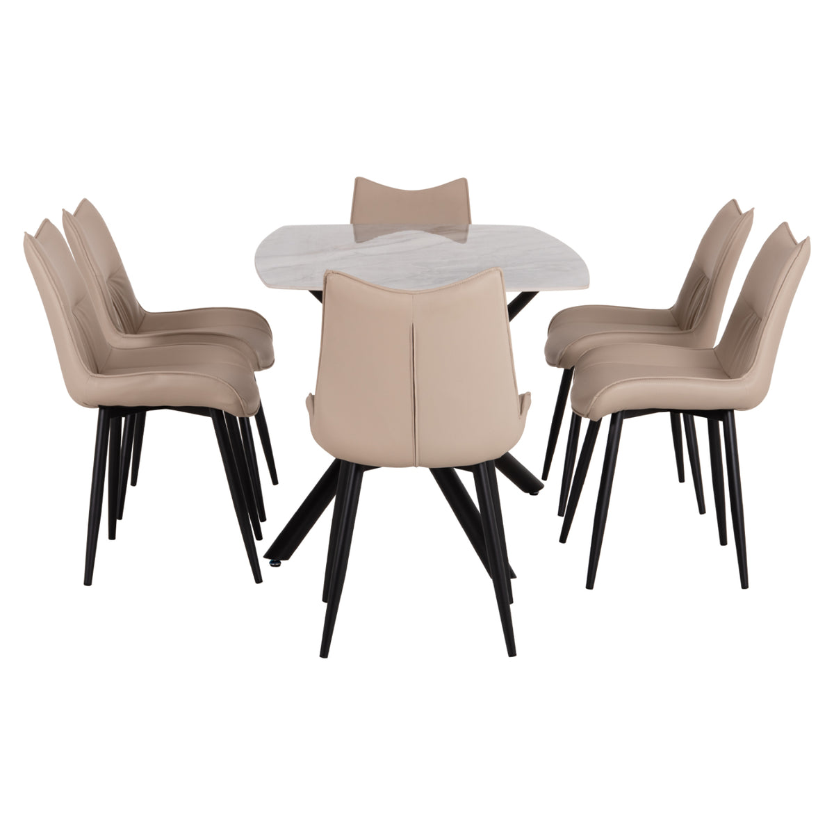 ΣΕΤ ΤΡΑΠΕΖΑΡΙΑΣ 7ΤΜΧ ISKA HM21363 ΚΕΡΑΜΙΚΟ TOP/ΜΕΤΑΛ. ΠΟΔΙΑ--PU ΜΠΕΖ/ΜΕΤΑΛ.ΠΟΔΙΑ - Pakobazaar