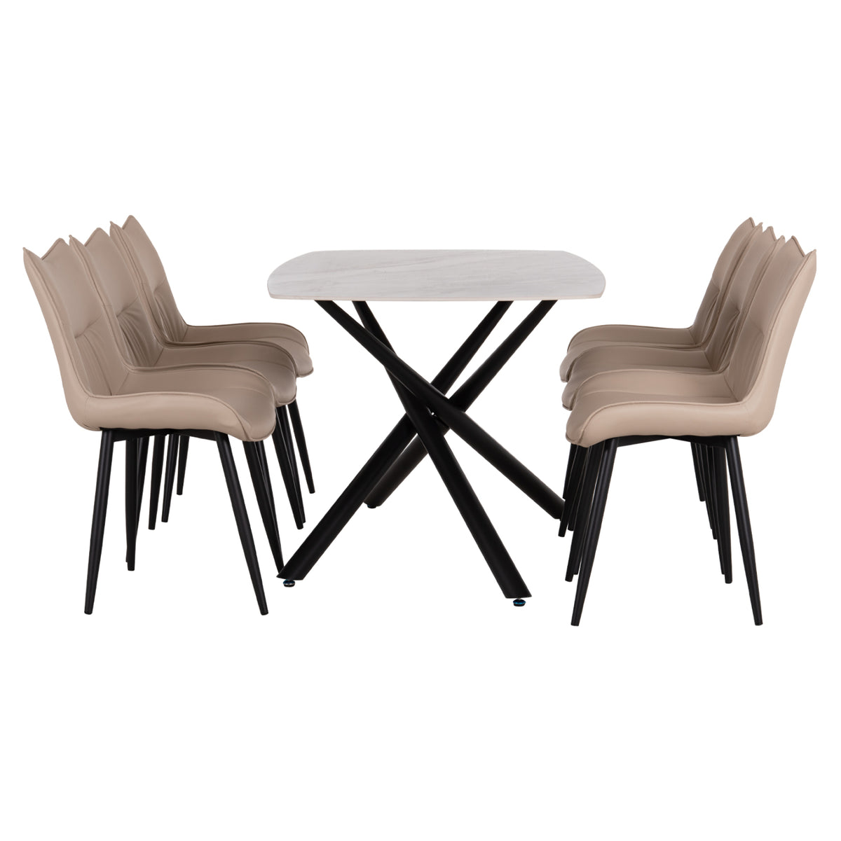 ΣΕΤ ΤΡΑΠΕΖΑΡΙΑΣ 7ΤΜΧ ISKA HM21363 ΚΕΡΑΜΙΚΟ TOP/ΜΕΤΑΛ. ΠΟΔΙΑ--PU ΜΠΕΖ/ΜΕΤΑΛ.ΠΟΔΙΑ - Pakobazaar