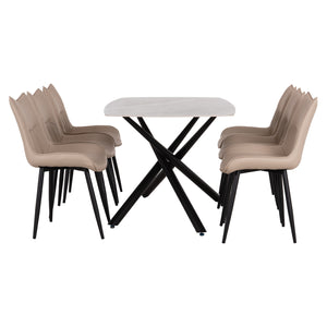 ΣΕΤ ΤΡΑΠΕΖΑΡΙΑΣ 7ΤΜΧ ISKA HM21363 ΚΕΡΑΜΙΚΟ TOP/ΜΕΤΑΛ. ΠΟΔΙΑ--PU ΜΠΕΖ/ΜΕΤΑΛ.ΠΟΔΙΑ - Pakobazaar