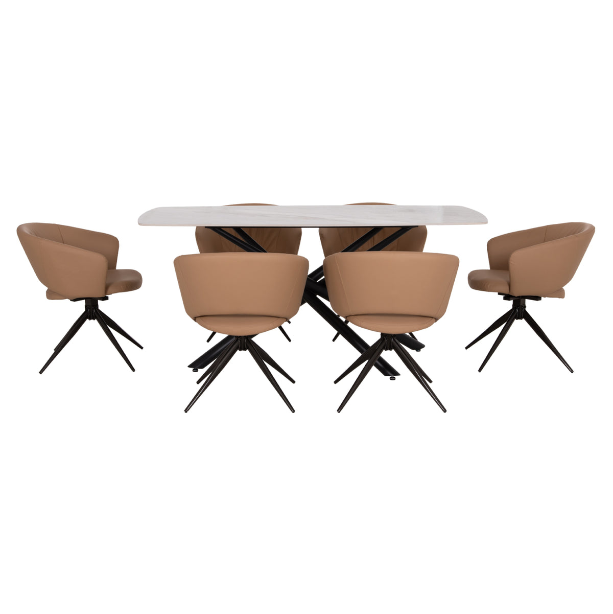 ΣΕΤ ΤΡΑΠΕΖΑΡΙΑΣ 7ΤΜΧ HANAE HM21365 ΚΕΡΑΜΙΚΟ TOP/ΜΕΤΑΛ. ΠΟΔΙΑ--PU ΜΟΚΑ/ΜΕΤΑΛ.ΠΟΔΙΑ - Pakobazaar