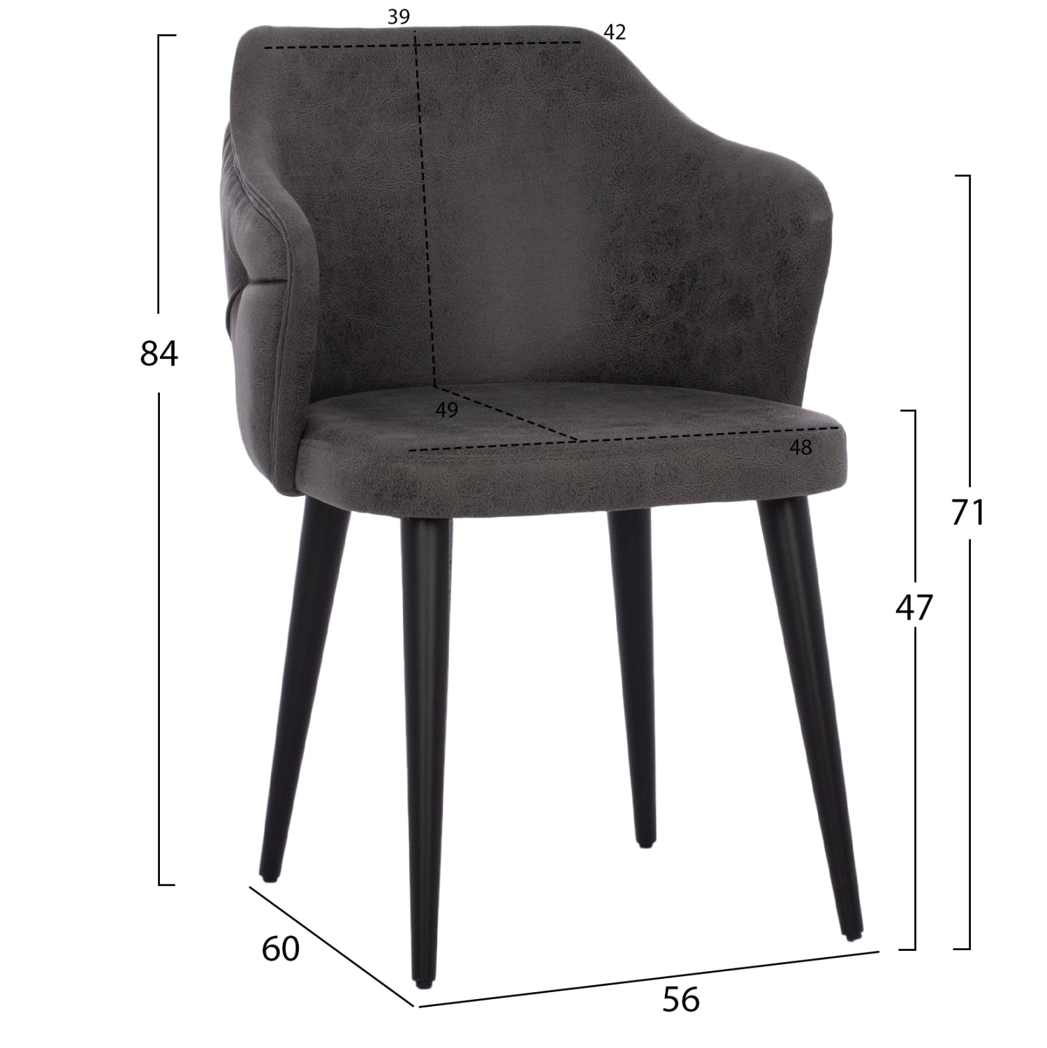 ΣΕΤ ΤΡΑΠΕΖΑΡΙΑΣ 7ΤΜΧ ΠΟΛΥΘΡΟΝΕΣ τ.NUBUCK & ΤΡΑΠΕΖΙ ME ΚΑΠΛΑΜΑ ΚΑΡΥΔΙΑΣ HM10635 - Pakobazaar