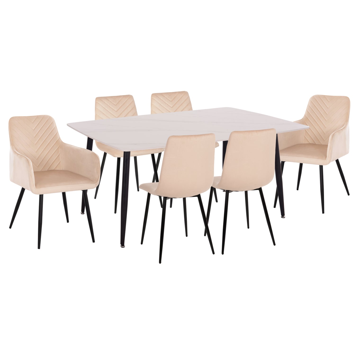 ΣΕΤ ΤΡΑΠΕΖΑΡΙΑΣ 7ΤΜΧ RAVEN HM21070.01 ΚΕΡΑΜΙΚΟ TOP--4 ΚΑΡΕΚΛΕΣ & 2 ΠΟΛΥΘΡΟΝΕΣ ΕΚΡΟΥ - Pakobazaar