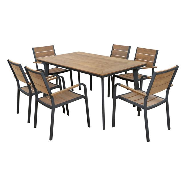 ΣΕΤ ΤΡΑΠΕΖΑΡΙΑΣ 7ΤΜΧ ΣΕ ΓΚΡΙ ΧΡΩΜΑ HM5240.02 - Pakobazaar