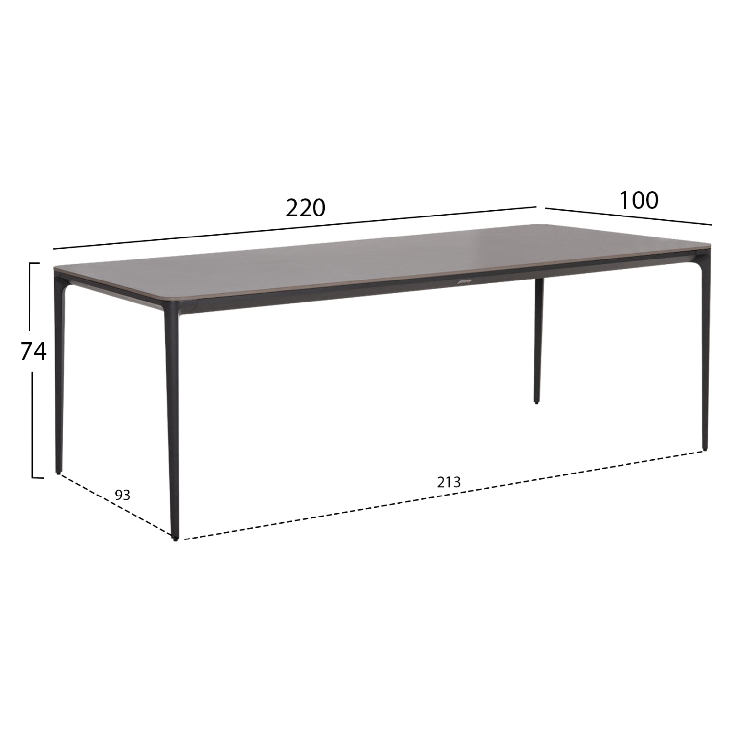 ΣΕΤ ΤΡΑΠΕΖΑΡΙΑΣ 9ΤΜΧ STAD HM10865.01 ΓΚΡΙ ΑΛΟΥΜΙΝΙΟ-SINTERED STONE TOP-OLEFIN - Pakobazaar