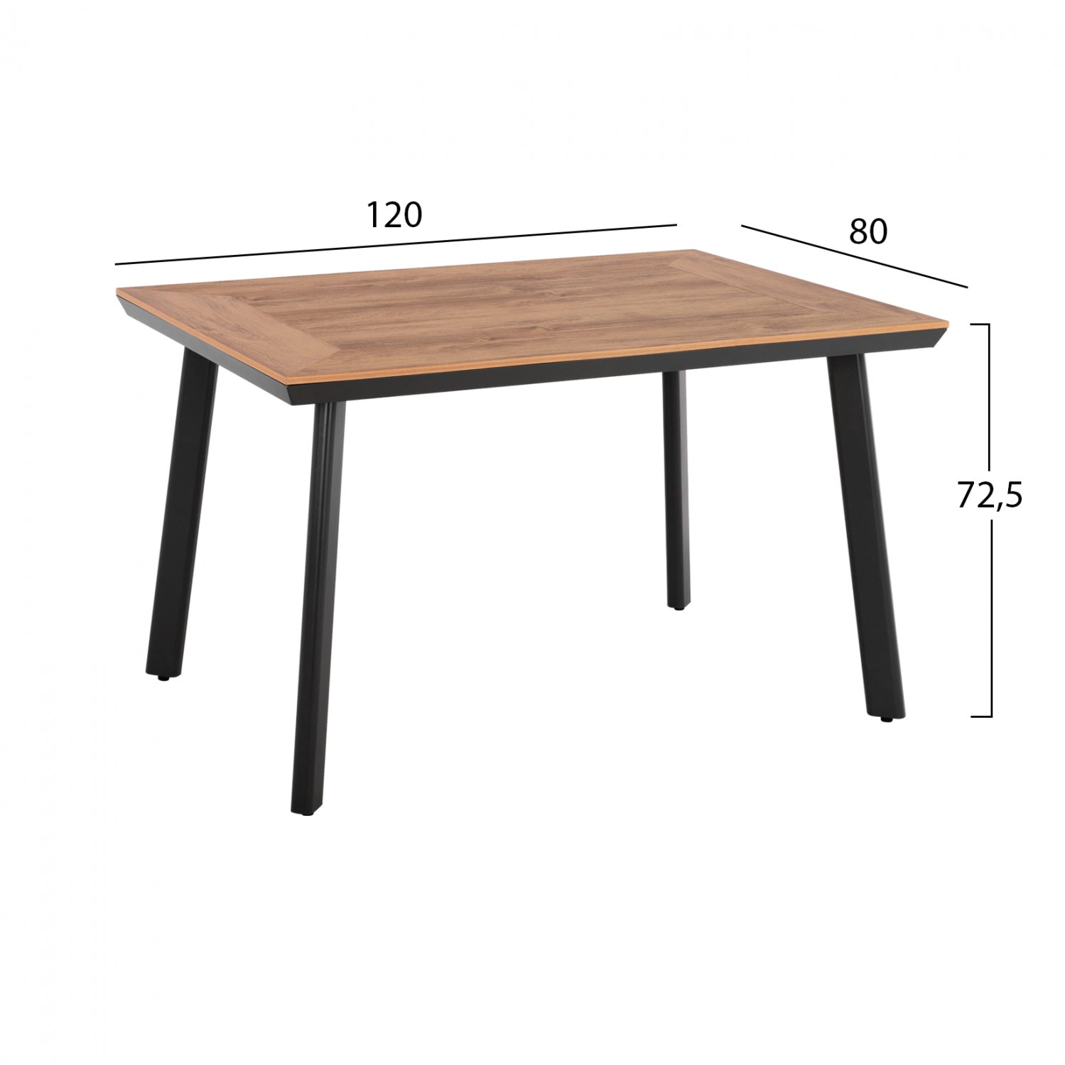 ΣΕΤ ΤΡΑΠΕΖΑΡΙΑΣ 5ΤΜΧ ΤΡΑΠΕΖΙ ΑΝΘΡΑΚΙ 120x80 ΚΑΙ ΚΑΡΕΚΛΑ ΜΕ ΣΧΟΙΝΙ HM11534.02 - Pakobazaar