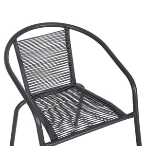 ΣΕΤ ΤΡΑΠΕΖΑΡΙΑΣ ΕΞ.ΧΩΡΟΥ 3ΤΜΧ LIMA HM10879.01 ΜΕΤΑΛΛΟ & P.E.RATTAN- ΓΚΡΙ (ΣΤΡΟΓΓΥΛΟ) - Pakobazaar