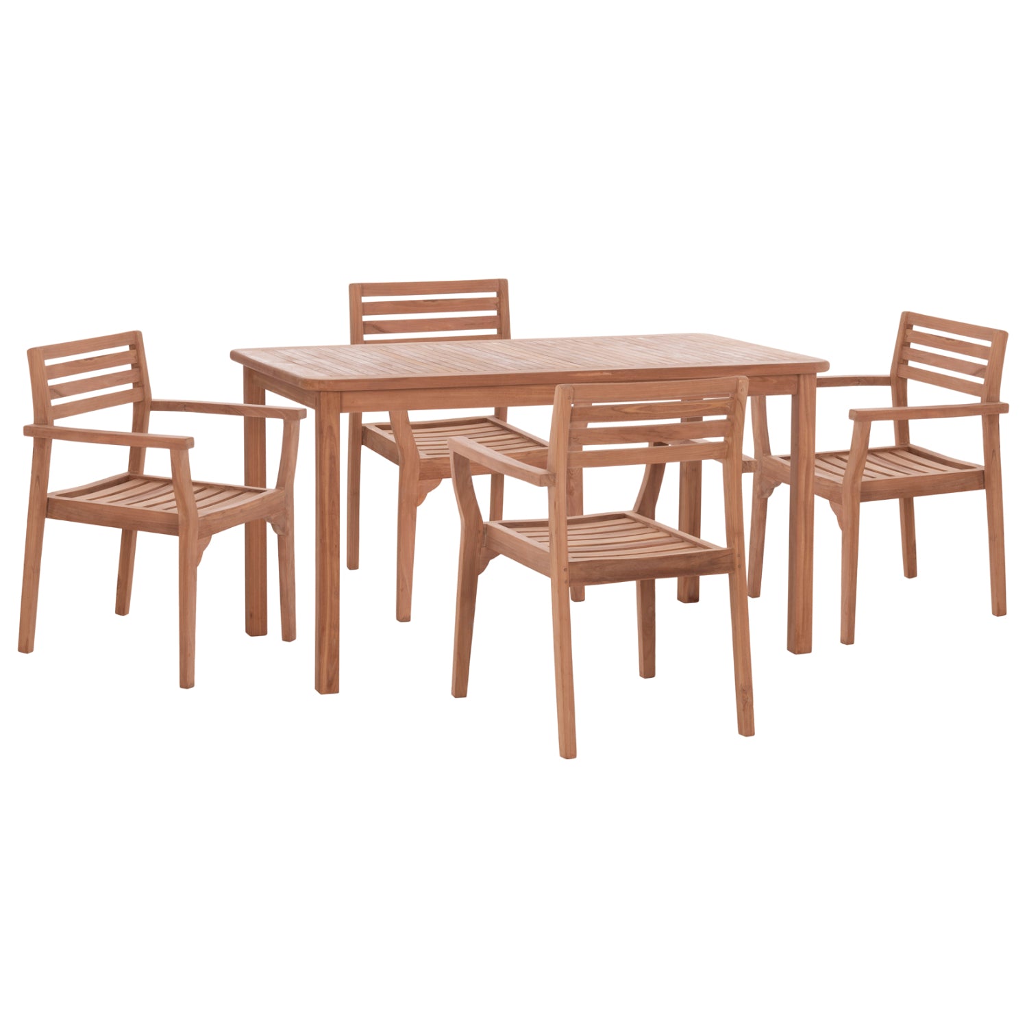 ΣΕΤ ΤΡΑΠΕΖΑΡΙΑΣ ΕΞ.ΧΩΡΟΥ 5ΤΜΧ ERMIONI HM10927 ΞΥΛΟ TEAK ΣΕ ΦΥΣΙΚΟ