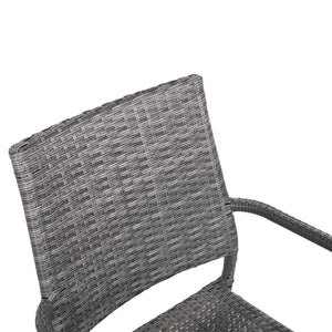 ΣΕΤ ΤΡΑΠΕΖΑΡΙΑΣ ΕΞ.ΧΩΡΟΥ 5ΤΜΧ MORNER HM21008 ΜΕΤΑΛΛΟ & WICKER ΣΕ ΓΚΡΙ - Pakobazaar