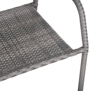 ΣΕΤ ΤΡΑΠΕΖΑΡΙΑΣ ΕΞ.ΧΩΡΟΥ 5ΤΜΧ MORNER HM21008 ΜΕΤΑΛΛΟ & WICKER ΣΕ ΓΚΡΙ - Pakobazaar