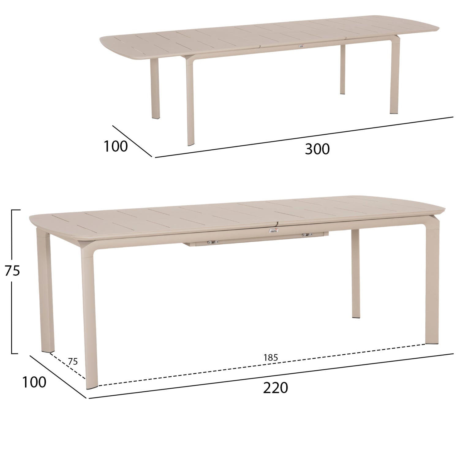 ΣΕΤ ΤΡΑΠΕΖΑΡΙΑΣ ΕΞ.ΧΩΡΟΥ 6 ΘΕΣΕΩΝ ELARA HM10726.05 ΜΠΕΖ ΑΛΟΥΜΙΝΙΟ-ΕΠΕΚΤΕΙΝΟΜΕΝΟ ΤΡΑΠΕΖΙ - Pakobazaar