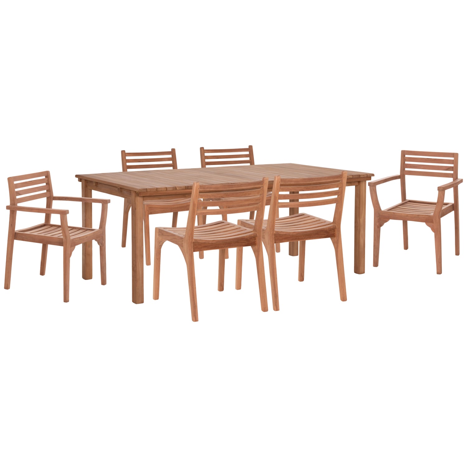 ΣΕΤ ΤΡΑΠΕΖΑΡΙΑΣ ΕΞ.ΧΩΡΟΥ 7ΤΜΧ FINTO HM10923 ΞΥΛΟ TEAK ΣΕ ΦΥΣΙΚΟ