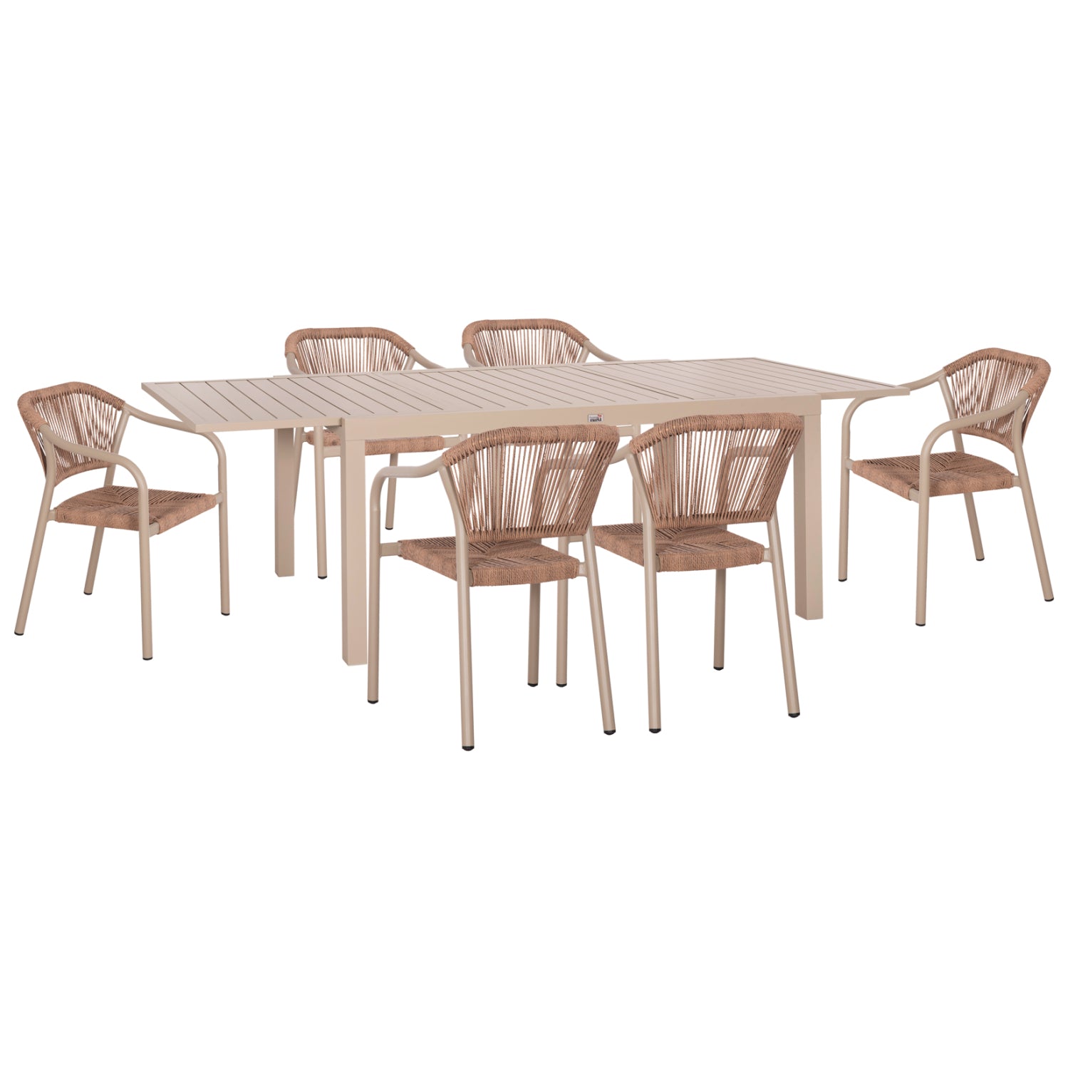 ΣΕΤ ΤΡΑΠΕΖΑΡΙΑΣ ΕΞ.ΧΩΡΟΥ 7ΤΜΧ KRUM HM21159 ΜΟΚΑ ΑΛΟΥΜΙΝΙΟ--P.E.RATTAN - Pakobazaar