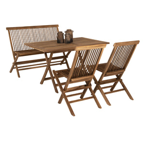 ΣΕΤ ΤΡΑΠΕΖΑΡΙΑΣ ΕΞΩΤ. ΧΩΡΟΥ 4ΤΜΧ KENDALL HM11953 ΜΑΣΙΦ ΞΥΛΟ TEAK ΦΥΣΙΚΟ - Pakobazaar