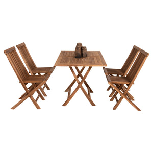 ΣΕΤ ΤΡΑΠΕΖΑΡΙΑΣ ΕΞΩΤ. ΧΩΡΟΥ 5ΤΜΧ KENDALL HM11955 ΜΑΣΙΦ ΞΥΛΟ TEAK ΦΥΣΙΚΟ - Pakobazaar