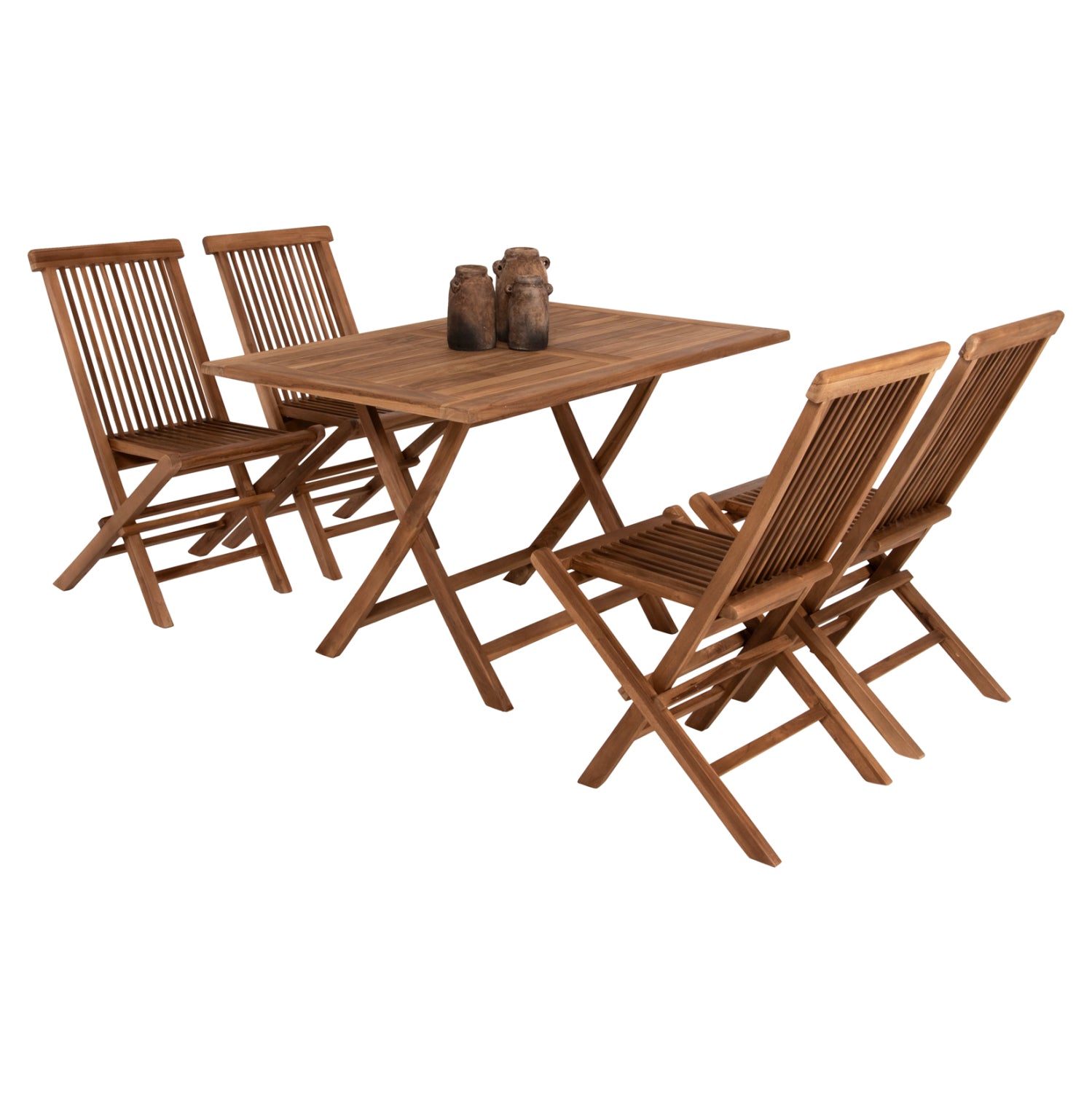 ΣΕΤ ΤΡΑΠΕΖΑΡΙΑΣ ΕΞΩΤ. ΧΩΡΟΥ 5ΤΜΧ KENDALL HM11955 ΜΑΣΙΦ ΞΥΛΟ TEAK ΦΥΣΙΚΟ - Pakobazaar