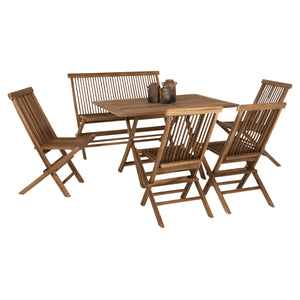 ΣΕΤ ΤΡΑΠΕΖΑΡΙΑΣ ΕΞΩΤ. ΧΩΡΟΥ 6ΤΜΧ KENDALL HM11954 ΜΑΣΙΦ ΞΥΛΟ TEAK ΦΥΣΙΚΟ - Pakobazaar