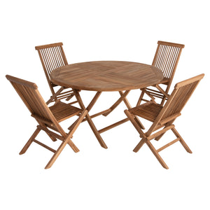 ΣΕΤ ΤΡΑΠΕΖΑΡΙΑΣ ΕΞΩΤ. ΧΩΡΟΥ 5ΤΜΧ KENDALL HM11956 ΜΑΣΙΦ ΞΥΛΟ TEAK ΦΥΣΙΚΟ - Pakobazaar