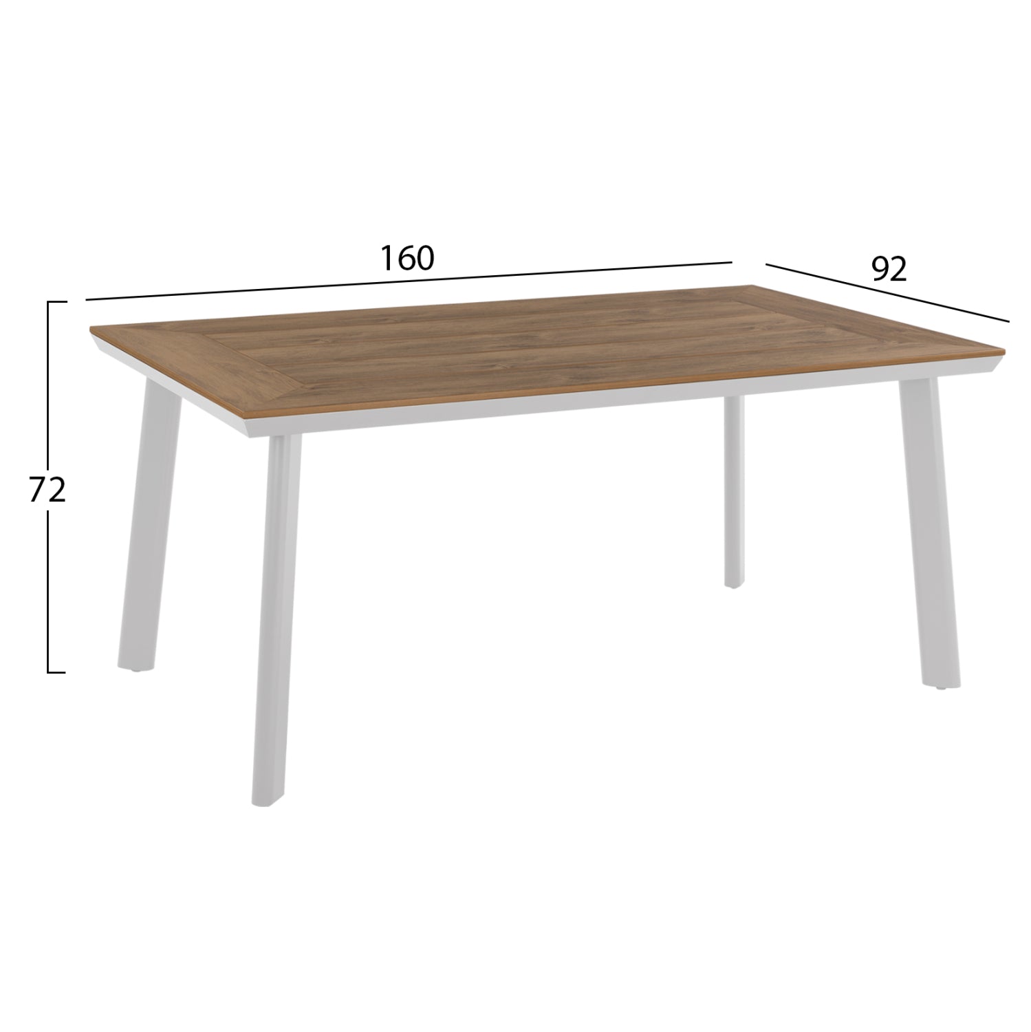 ΣΕΤ ΤΡΑΠΕΖΑΡΙΑΣ TABER HM10738 ΤΡΑΠΕΖΙ & 6 ΠΟΛΥΘΡΟΝΕΣ-ΑΛΟΥΜΙΝΙΟ & POLYWOOD-ΛΕΥΚΟ - Pakobazaar