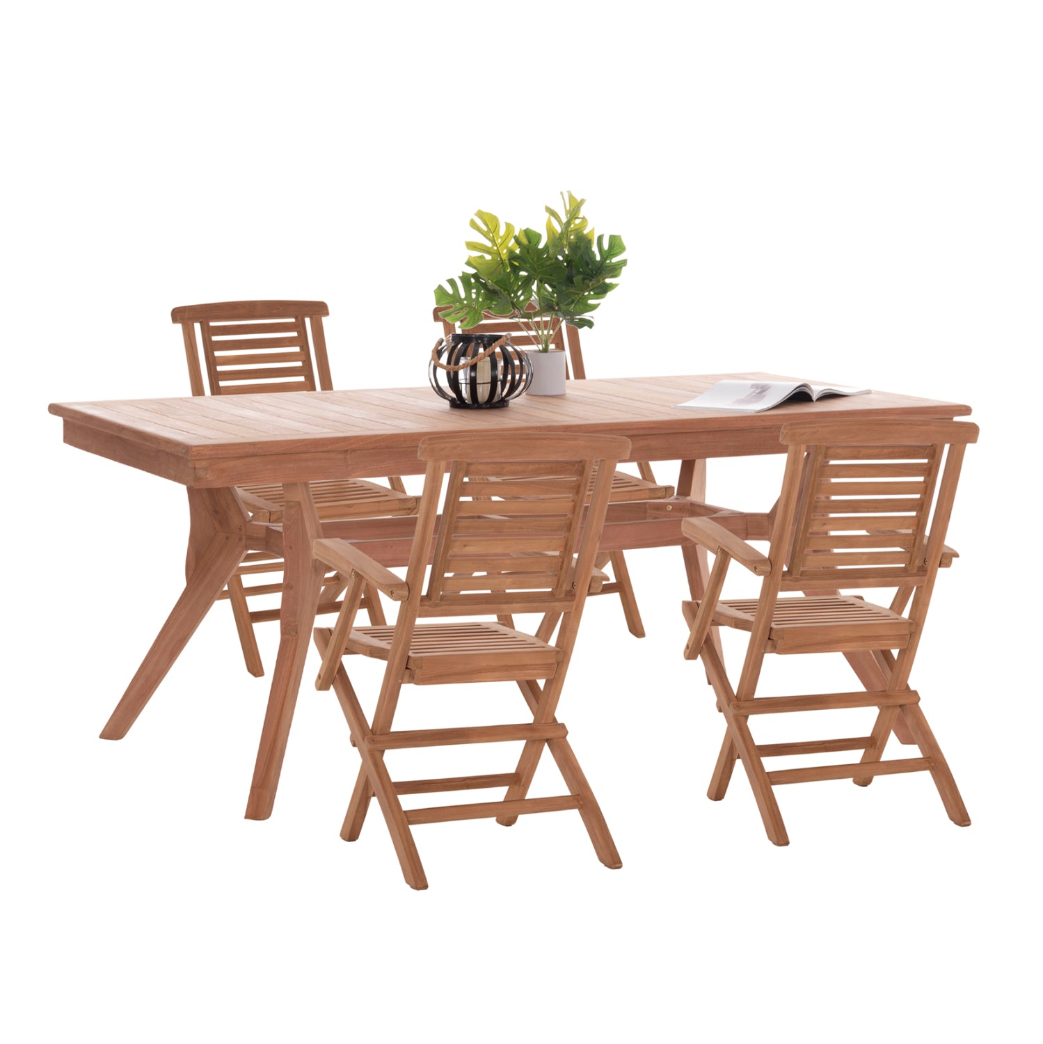 ΣΕΤ ΤΡΑΠΕΖΑΡΙΑΣ WONDER HM21290 ΤΡΑΠΕΖΙ & 4 ΠΟΛΥΘΡΟΝΕΣ ΠΤΥΣΣΟΜΕΝΕΣ-ΤΕΑΚ - Pakobazaar