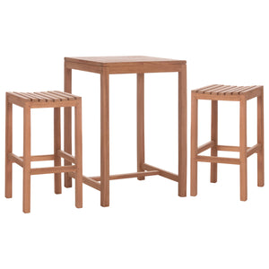 ΣΕΤ ΤΡΑΠΕΖΙ ΜΕ 2 ΣΚΑΜΠΟ ΜΠΑΡ PRESSCOT HM10918 ΞΥΛΟ TEAK ΣΕ ΦΥΣΙΚΟ ΧΡΩΜΑ - Pakobazaar