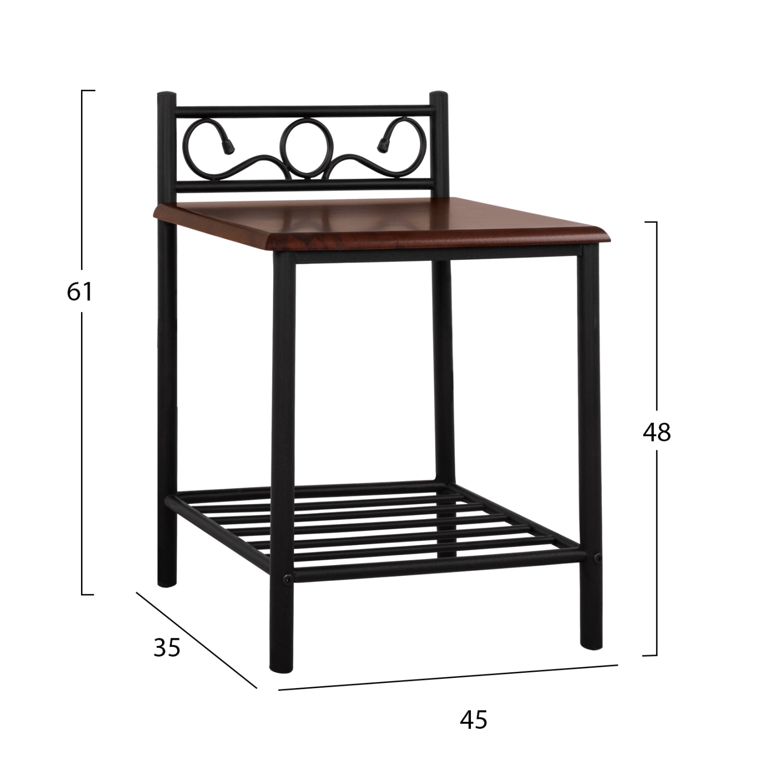 ΣΕΤ ΥΠΝΟΔΩΜΑΤΙΟΥ ΜΕ ΣΤΡΩΜΑ 3ΤΜΧ HM11217 RUBBERWOOD-ΜΕΤΑΛΛΟ - Pakobazaar