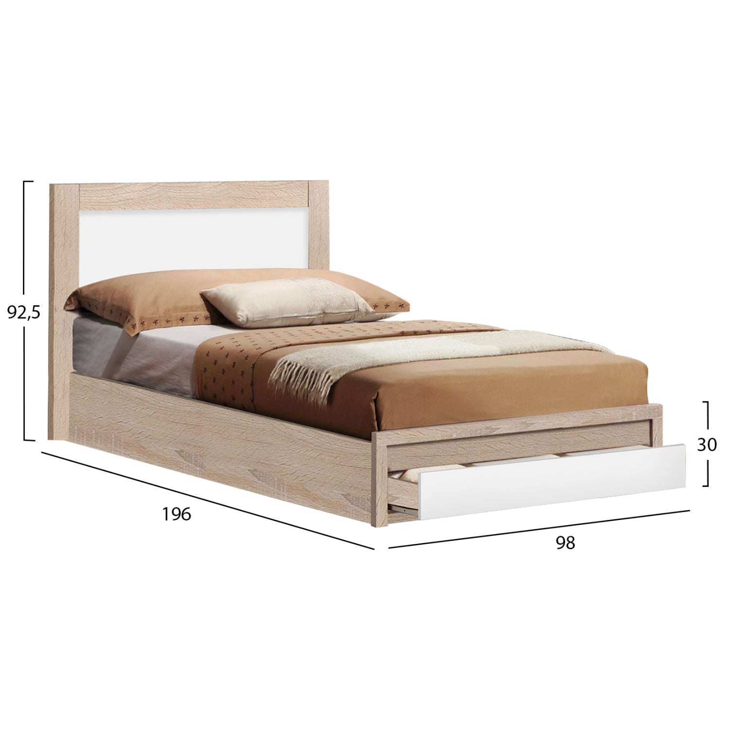 ΣΕΤ ΥΠΝΟΔΩΜΑΤΙΟΥ ΜΕ ΣΤΡΩΜΑ 4ΤΜΧ HM11212 SONAMA/ΛΕΥΚΟ - Pakobazaar