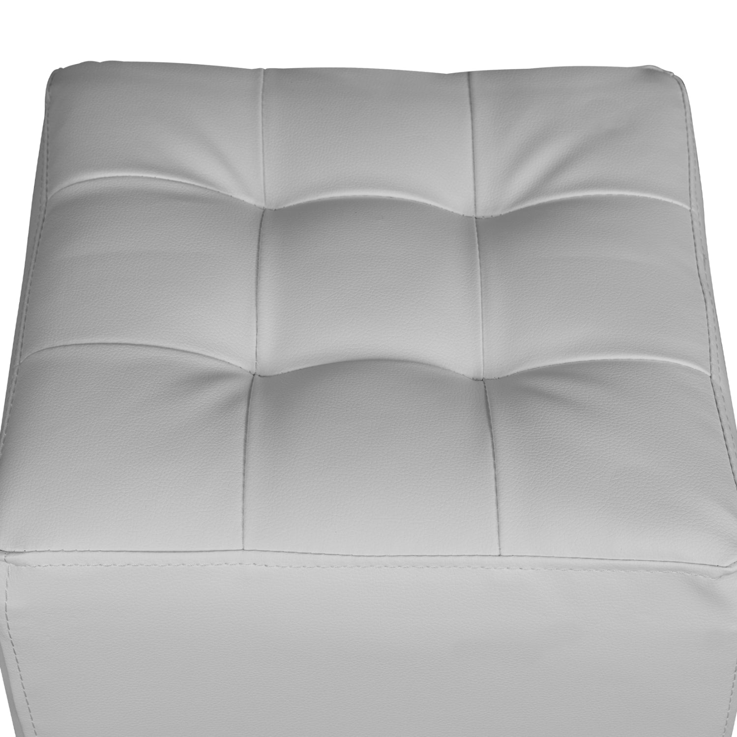 ΣΚΑΜΠΩ 37Χ37Χ35εκ ΜΕ PU ΛΕΥΚΟ PUNK HM264.02 - Pakobazaar